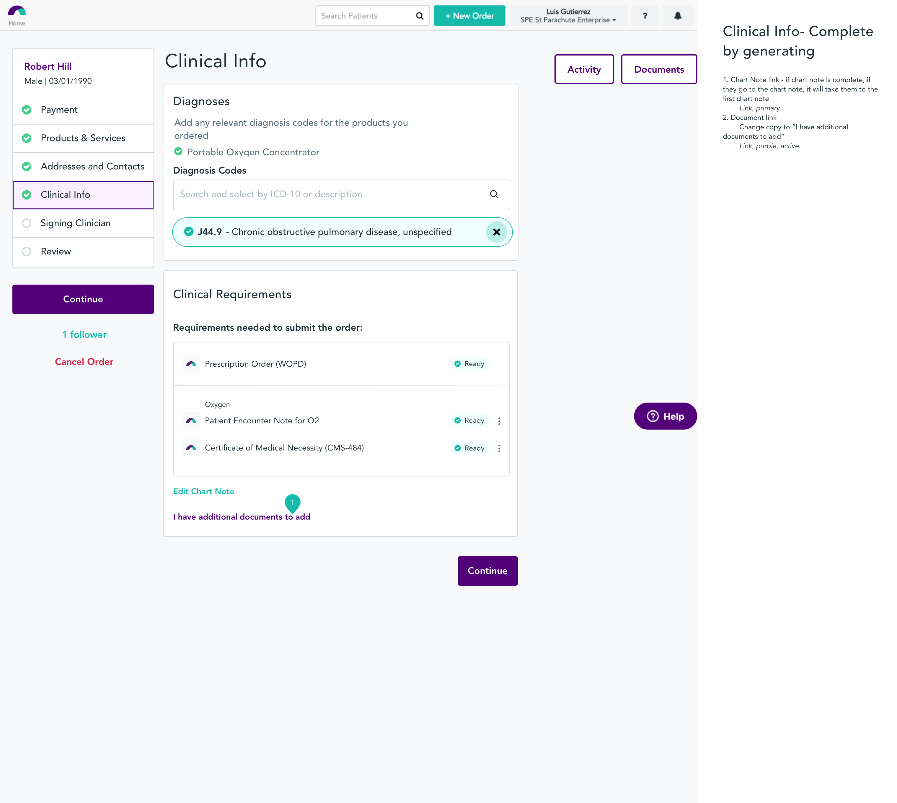 Clinical info generating