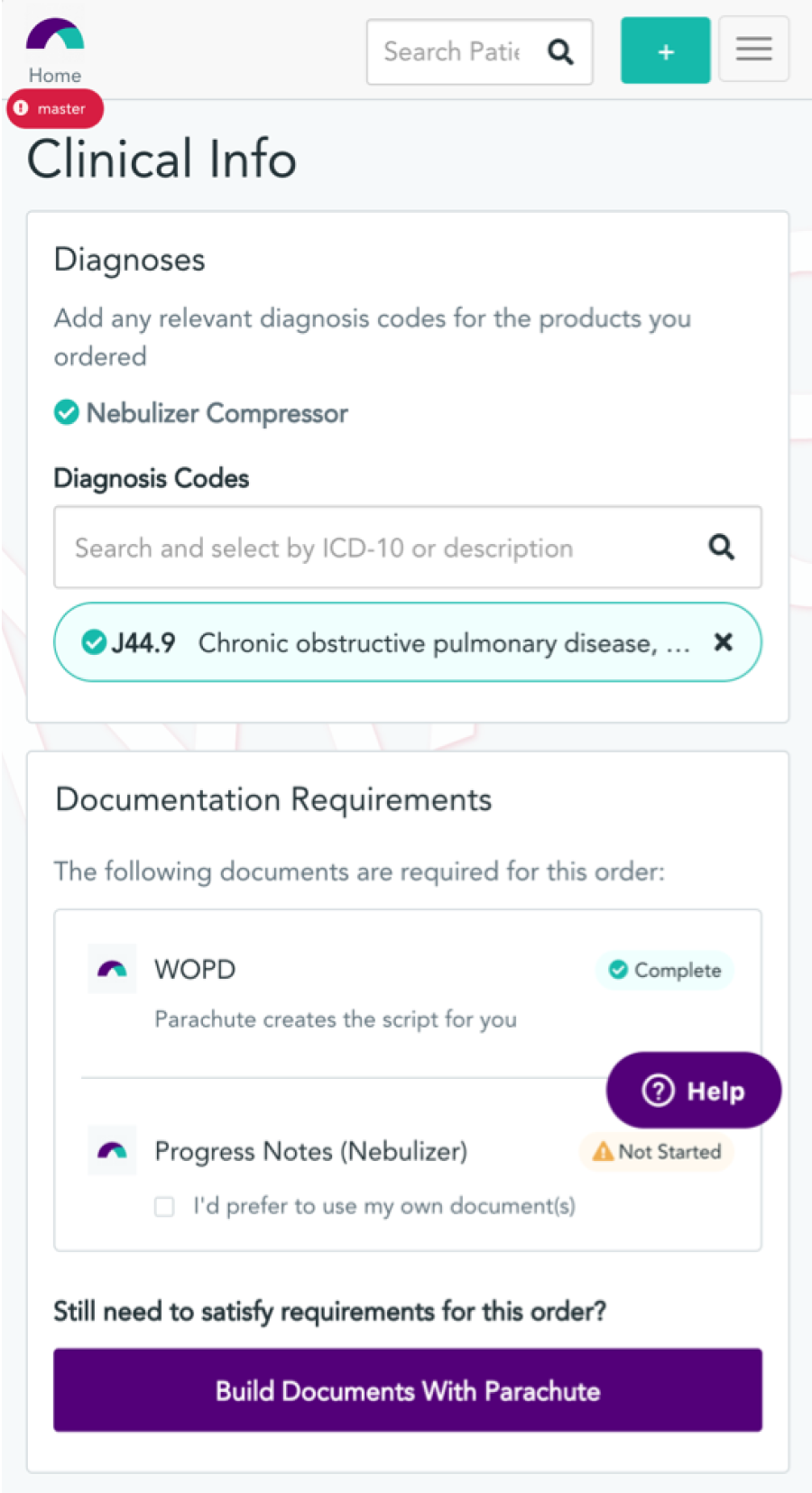 Parachute Health mobile